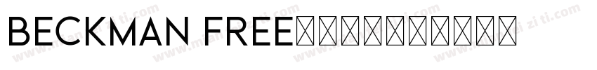 Beckman Free字体下载字体转换
